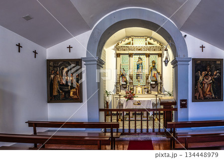 Interior of the Chapel of Our Lady of Candeias at Largo Vasco da Gama in Viano do Castelo, Portugal Interior of the Chapel of Our Lady of Candeias at Largo Vasco da Gama in Viano do Castelo, Portugal 134448979