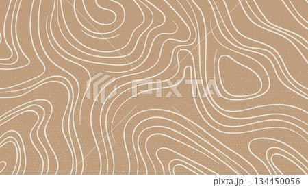 Nature Topographic Line Art Texture Brown Background.Vector Illustration Nature Topographic Line Art Texture Brown Background.Vector Illustration 134450056