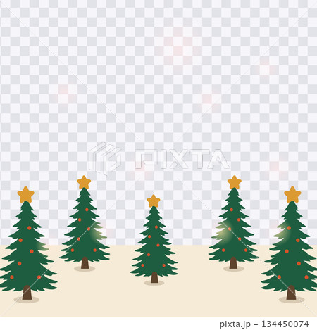 Pine Trees Christmas Decoration Elements and Stars Winter Illustration.Vector illustration Pine Trees Christmas Decoration Elements and Stars Winter Illustration.Vector illustration 134450074