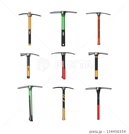 pickaxe set cartoon vector illustration pickaxe set cartoon vector illustration 134450354