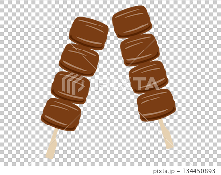 烤雞肉串大腿 134450893