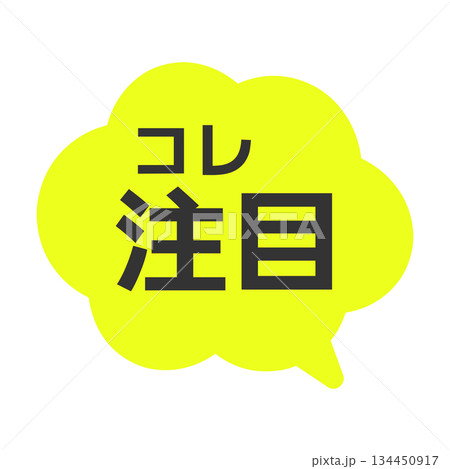 コレ注目POP　吹き出し　イラスト 134450917