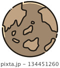地球のシンプルアイコン(セピア調) 134451260