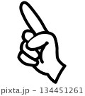 指差しアイコン・ハンドサイン素材 134451261