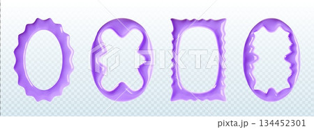 Purple y2k liquid frames set 134452301