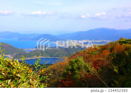 三方テラス　三方五湖レインボーライン　山頂公園　日本海　水月湖　日向湖　菅湖　久々子湖　若狭湾 134452393