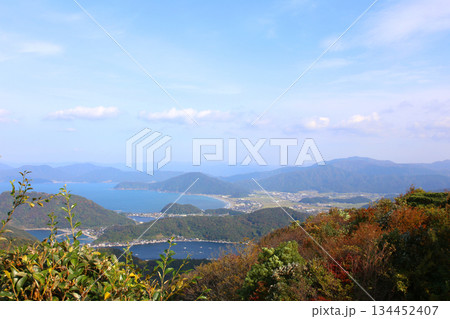 三方テラス　三方五湖レインボーライン　山頂公園　日本海　水月湖　日向湖　菅湖　久々子湖　若狭湾 134452407