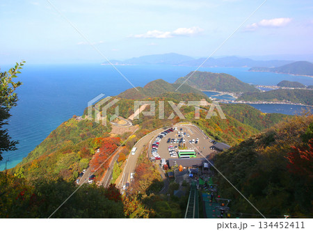 三方テラス　三方五湖レインボーライン　山頂公園　日本海　水月湖　日向湖　菅湖　久々子湖　若狭湾 134452411