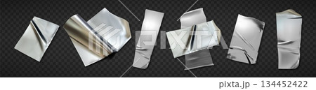 Duct tape collection of silver adhesive patches Duct tape collection of silver adhesive patches 134452422
