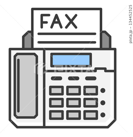 仕事で使うデータ送信したり文章を送れるFAXのイラスト 仕事で使うデータ送信したり文章を送れるFAXのイラスト 134452525