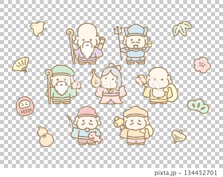 七個幸運的神圖組 134452701