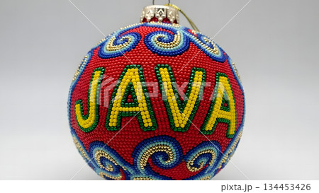 Handmade beaded Christmas ornament with the...のイラスト素材 [134453426] - PIXTA