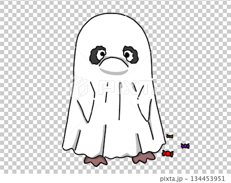 打扮成幽靈的企鵝 134453951