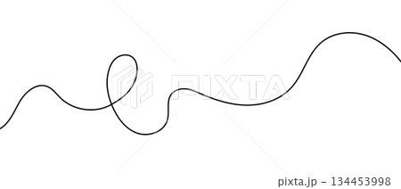 Doodle vector abstract line, simple hand drawn illustration 134453998