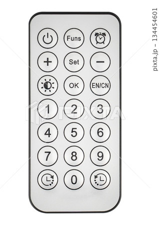 Deu remote control for controlling household appliances, on a white background 134454601