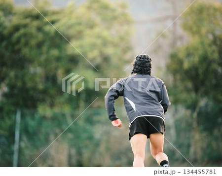 サッカー　ラグビー　クラブ　ストレッチ 134455781