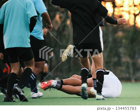 サッカー　ラグビー　クラブ　ストレッチ 134455783