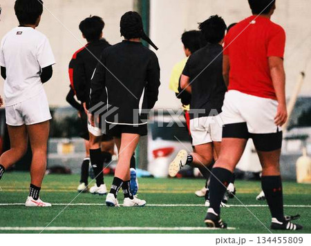 サッカー　ラグビー　クラブ　ストレッチ 134455809