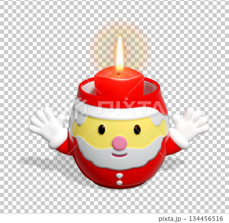 サンタクロース ポット-キャンドル 134456516