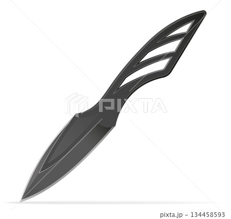 throwing combat knife weapon vector illustration throwing combat knife weapon vector illustration 134458593