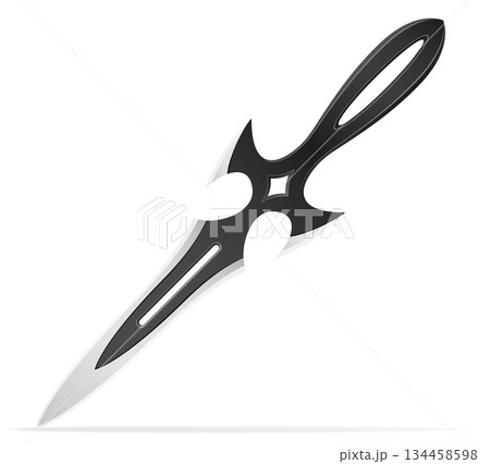 throwing combat knife weapon vector illustration 134458598