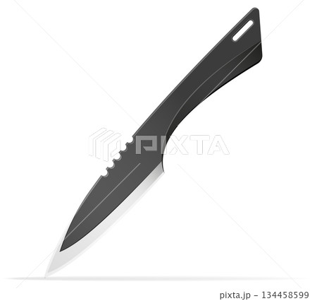 throwing combat knife weapon vector illustration 134458599