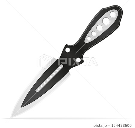 throwing combat knife weapon vector illustration 134458600