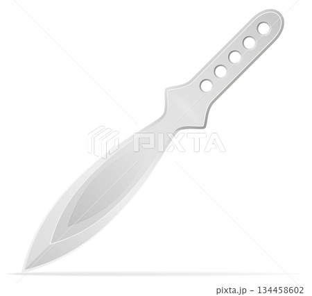 throwing combat knife weapon vector illustration throwing combat knife weapon vector illustration 134458602