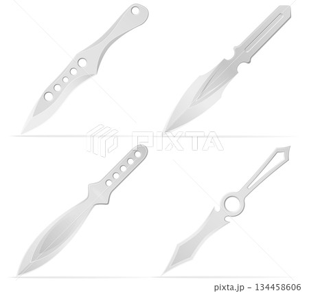 throwing combat knife weapon vector illustration 134458606