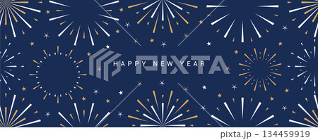 seamless firework background celebration banner vector illustration 134459919