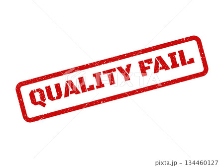 Distressed vector rubber stamp displaying Quality Fail text, indicating a product or service rejection status Distressed vector rubber stamp displaying Quality Fail text, indicating a product or service rejection status 134460127
