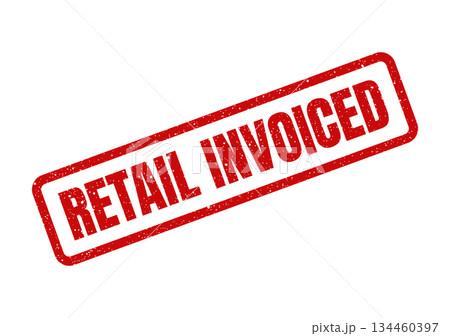 Grunge style rubber stamp text Retail Invoiced for billing and payment transaction records Grunge style rubber stamp text Retail Invoiced for billing and payment transaction records 134460397