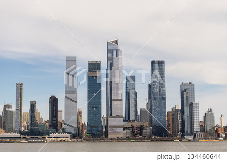 New York City, USA - March 31, 2024: Manhattan cityscape with skyscraper architecture. Manhattan with NY city skyline. Cityscape of NYC Manhattan. Skyscraper cityscape of New York city, Manhattan 134460644