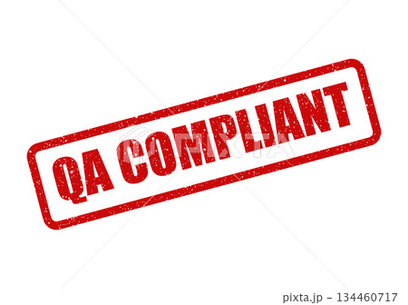 Grunge textured rubber stamp vector displaying QA COMPLIANT text, confirming adherence to required specifications Grunge textured rubber stamp vector displaying QA COMPLIANT text, confirming adherence to required specifications 134460717