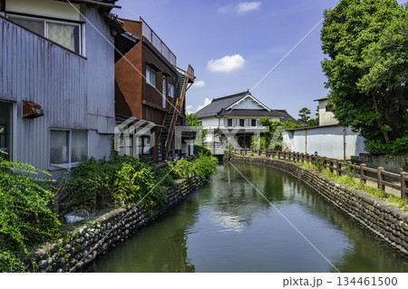 筑後吉井 南新川沿いの町並み 福岡県うきは市 筑後吉井 南新川沿いの町並み 福岡県うきは市 134461500