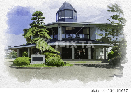 水彩画風　松本市立開智小学校　長野県松本市 134461677