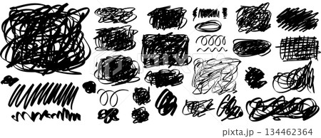 Abstract Scribble Hand Drawn Abstract Doodle Set Abstract Scribble Hand Drawn Abstract Doodle Set 134462364