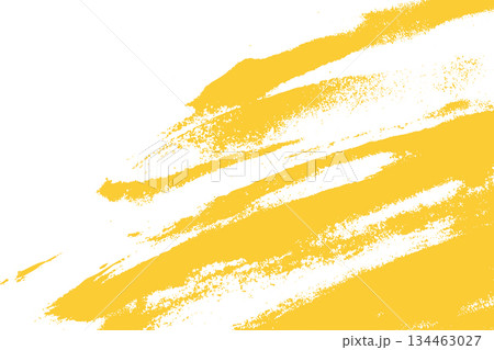 Yellow Grunge Brush Strokes on White Background Yellow Grunge Brush Strokes on White Background 134463027