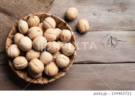 Whole Walnuts In Basket Whole Walnuts In Basket 134463721