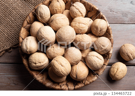 Whole Walnuts In Basket Whole Walnuts In Basket 134463722