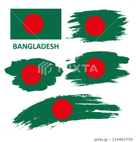 Set of Bangladesh flags 134463754