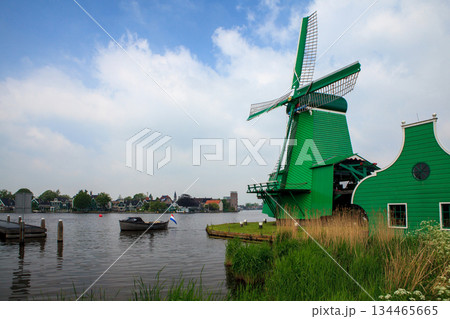 Windmills near Dutch village Windmills near Dutch village 134465665