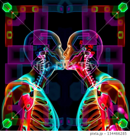 Vibrant Anatomical Figures Meeting Vibrant Anatomical Figures Meeting 134466285