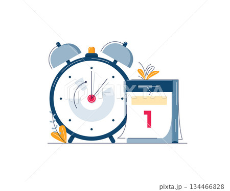 Daylight Saving Time ends concept. Calendar with marked date, text Change your clocks 134466828