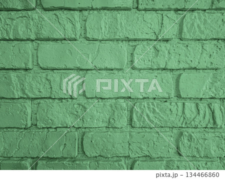 Green Brick Wall Texture with Rugged Surface for Construction Green Brick Wall Texture with Rugged Surface for Construction 134466860