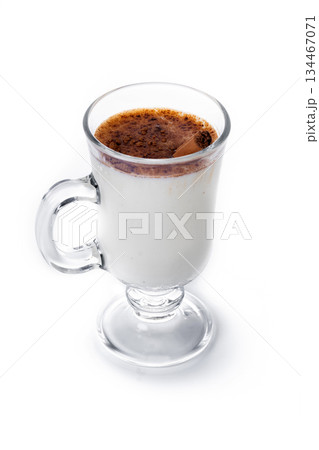 Eggnog with Cinnamon in glass 134467071