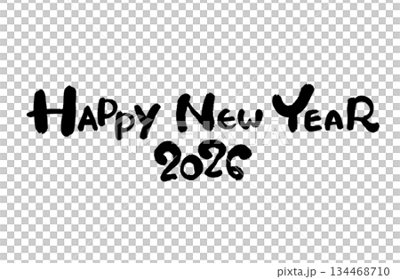 2026 Happy New Year calligraphy New Year's card design 2026 Happy New Year calligraphy New Year's card design 134468710