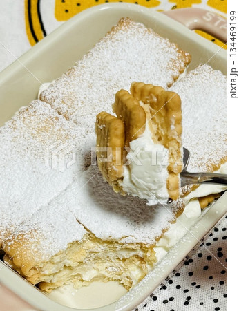 ココナッツサブレと水切りヨーグルトでレアチーズケーキ風 134469199