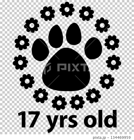 Cute Pet Age Flowers and Paws 17 134469959