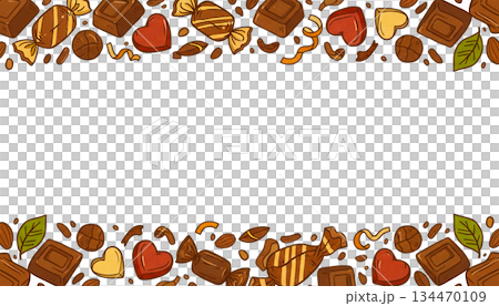 昭和復古巧克力糖果風格裝飾相框背景材質 134470109